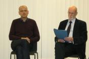 Josef Goebel (rechts) begrüßt Dr, Heek