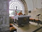 Messe in der Kapelle Dominus flevit am Oelberg