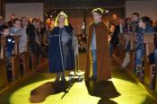 Maria und Josef auf dem Weg nach Bethlehem