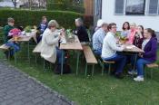 Wegen des gute Wetters waren auch die Außenplätze immer besetzt