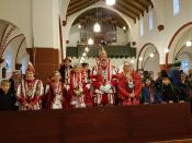 Die Prinzenpaare  beim Gottesdienstbesuch am 4.2.2018 